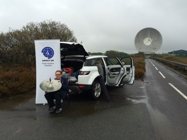 While at Goonhilly Graham Shirville G3VZV received ISS HamTV on 2395 MHz with a 60cm dish